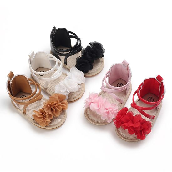 Picture of Baby Girls Anti Slip Sole Flower High Neck Sandals ( 6-18 months)