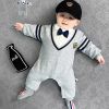 Picture of Baby Gentleman Uniform Long-Sleeved Winter V-Neck Romper Set (0 - 18 month) for your BABY Smile