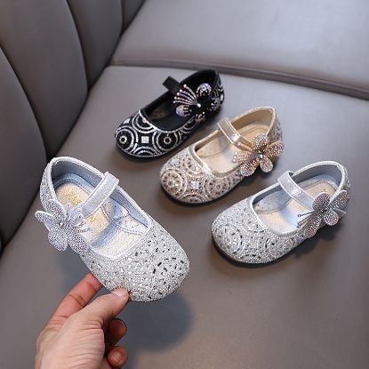 Picture of Kids Girls Pearl Rhinestones Princess Baby Korean Shoes (1.5 years - 3 years)