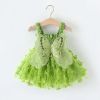 Picture of Baby Girl Butterfly Wings Fairy Sleeveless Pleated Lace Summer Dress (6 months to 3 years)