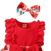 Picture of Baby Girl Sleeveless Lace Floral Romper Dress with Headband (0 to 12 months)